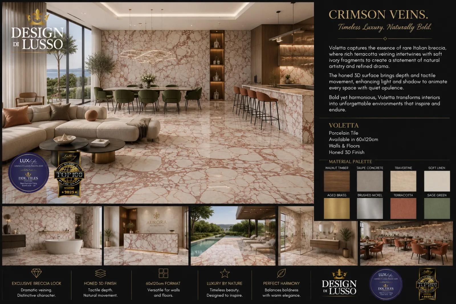 Expressive Harmony: Signature Voletta tile mood board