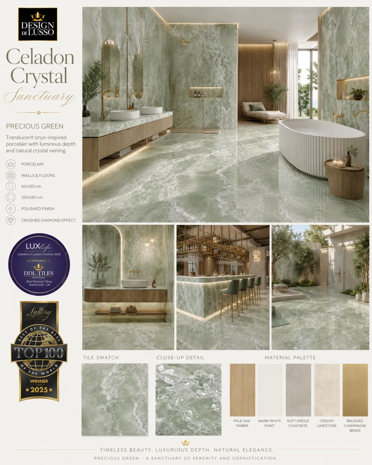 Garden Calm: Green Precious tile mood board
