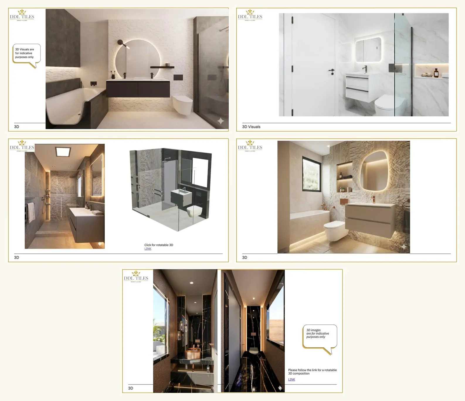 Aldenham Home bathroom design portfolio montage