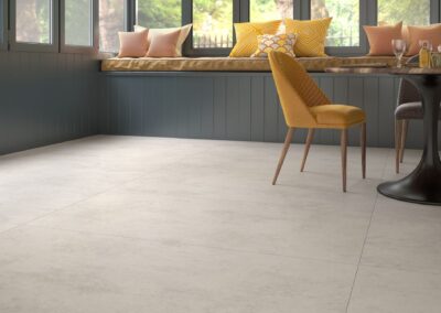 light beige brown stone tiles used in bay window dining area from design di lusso watford tile shop