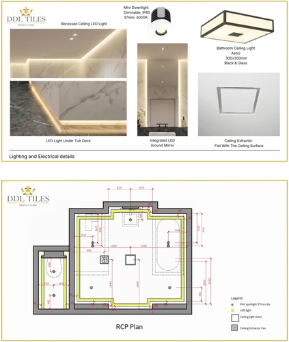 DDL Tiles Lighting and electrical plans